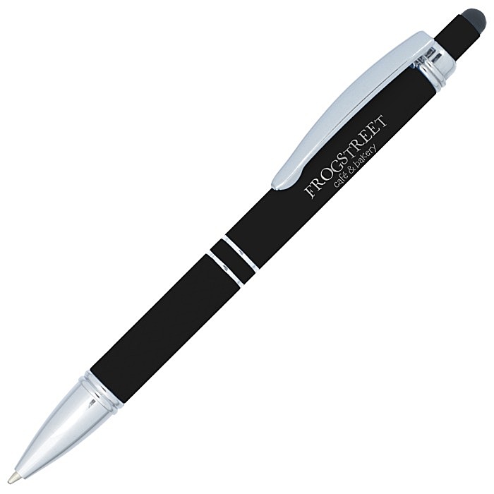 Custom Quinly Soft Touch Stylus Metal Pen - Laser