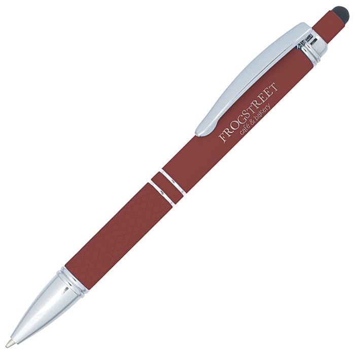 Custom Quinly Soft Touch Stylus Metal Pen - Laser