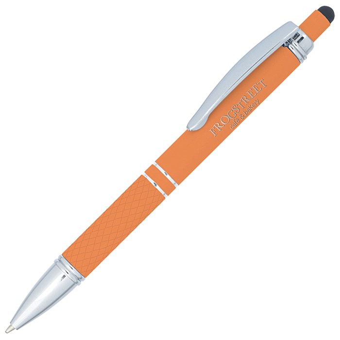 Custom Quinly Soft Touch Stylus Metal Pen - Laser