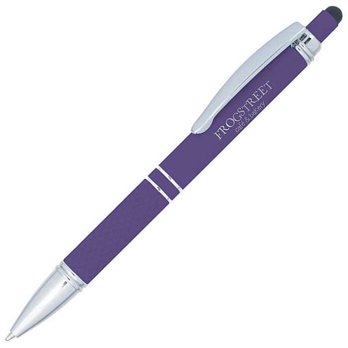 Custom Quinly Soft Touch Stylus Metal Pen - Laser