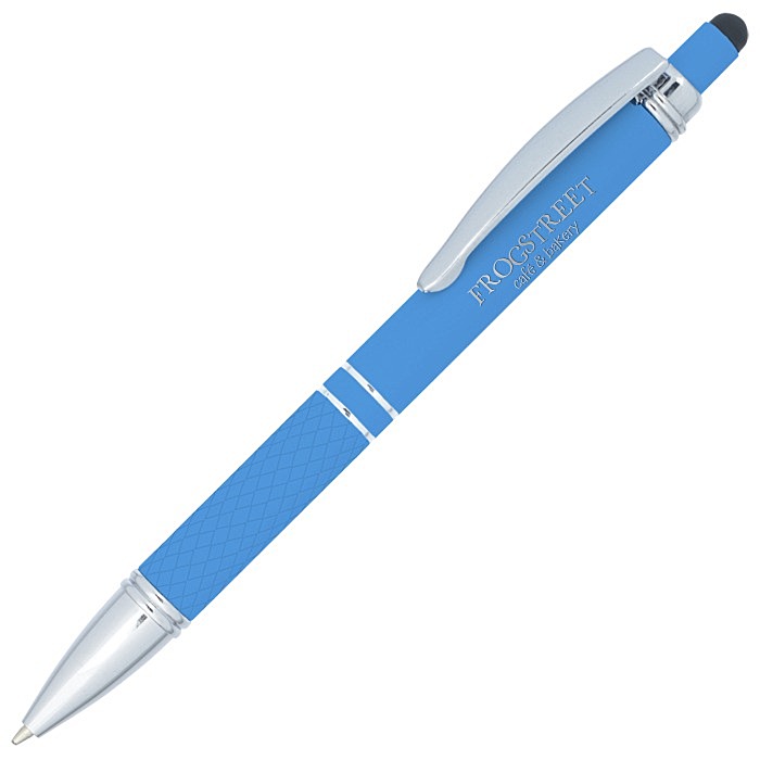 Custom Quinly Soft Touch Stylus Metal Pen - Laser