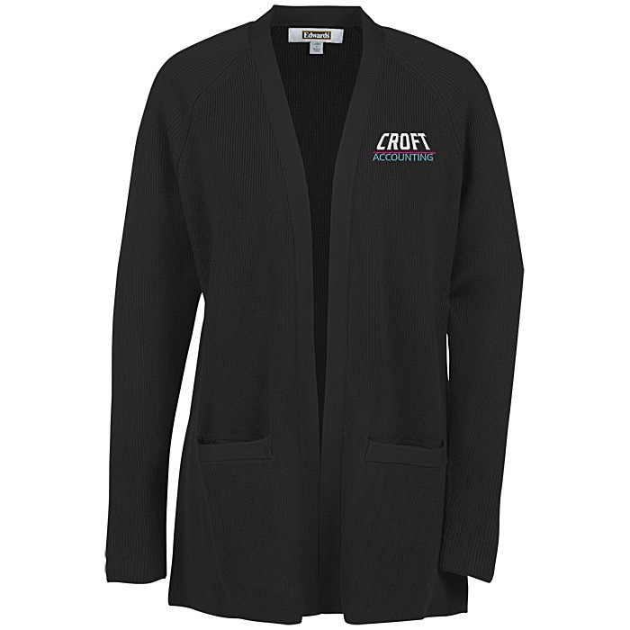 Custom Open Front Cardigan With Pockets - Ladies'