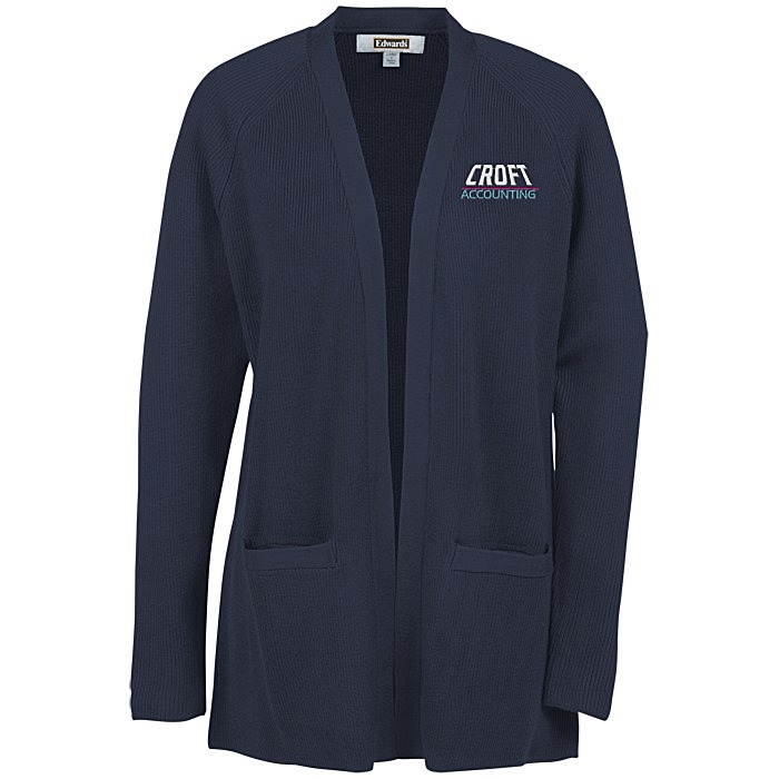Custom Open Front Cardigan With Pockets - Ladies'