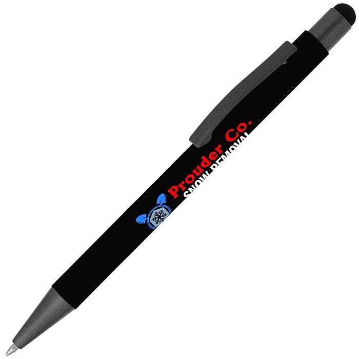 Custom Charleston Soft Touch Stylus Metal Pen - Full Colour