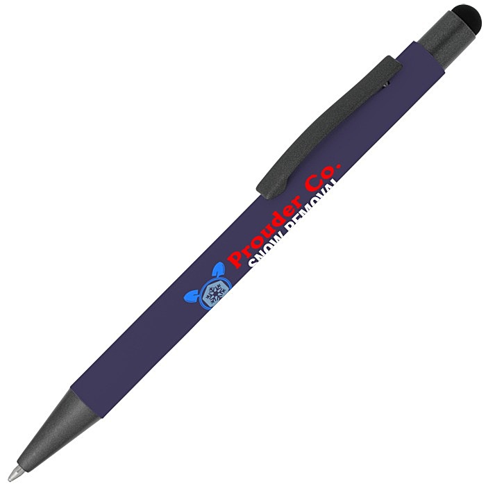 Custom Charleston Soft Touch Stylus Metal Pen - Full Colour