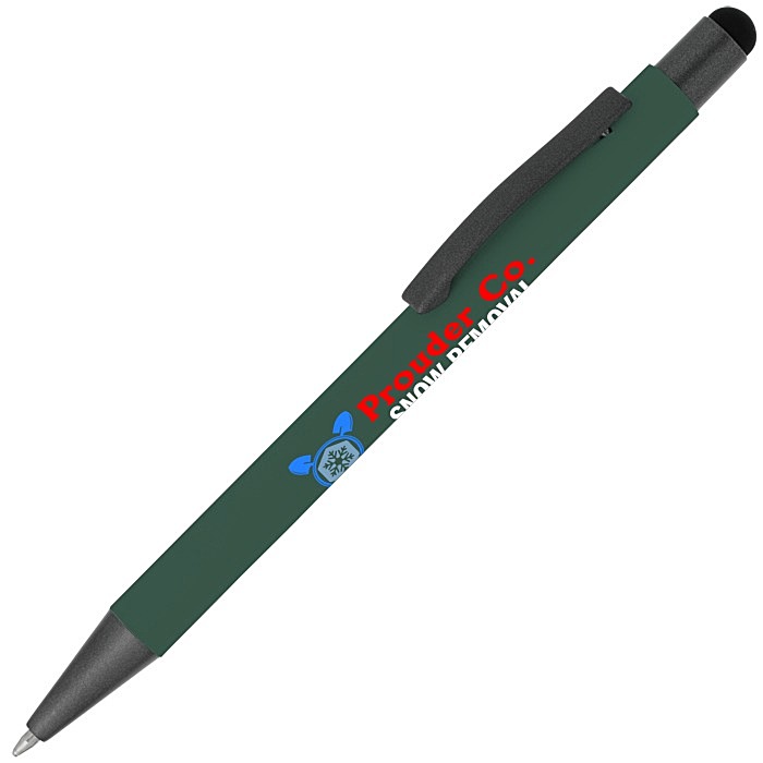 Custom Charleston Soft Touch Stylus Metal Pen - Full Colour