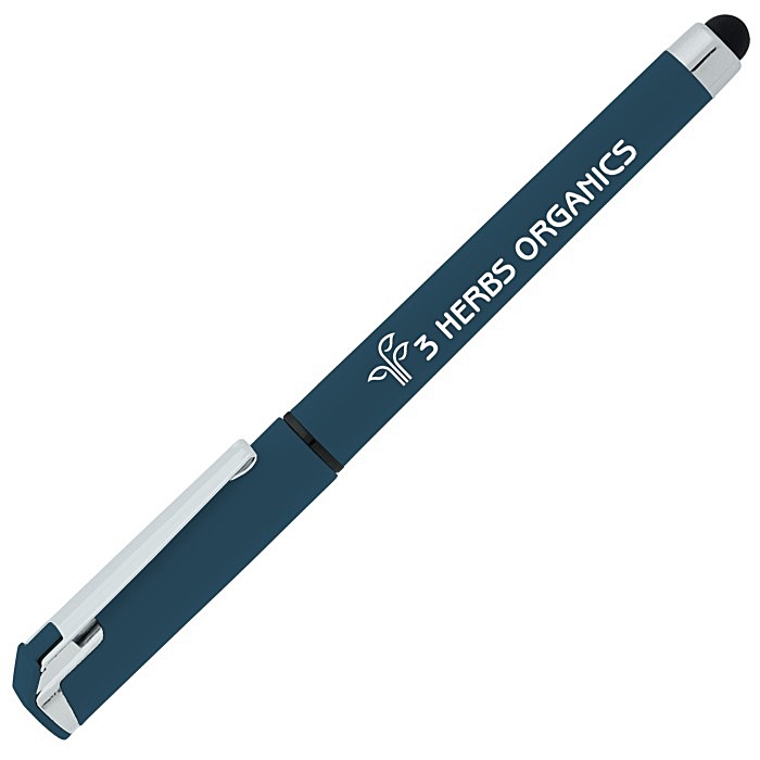 Custom Cali Soft Touch Stylus Gel Pen - Opaque
