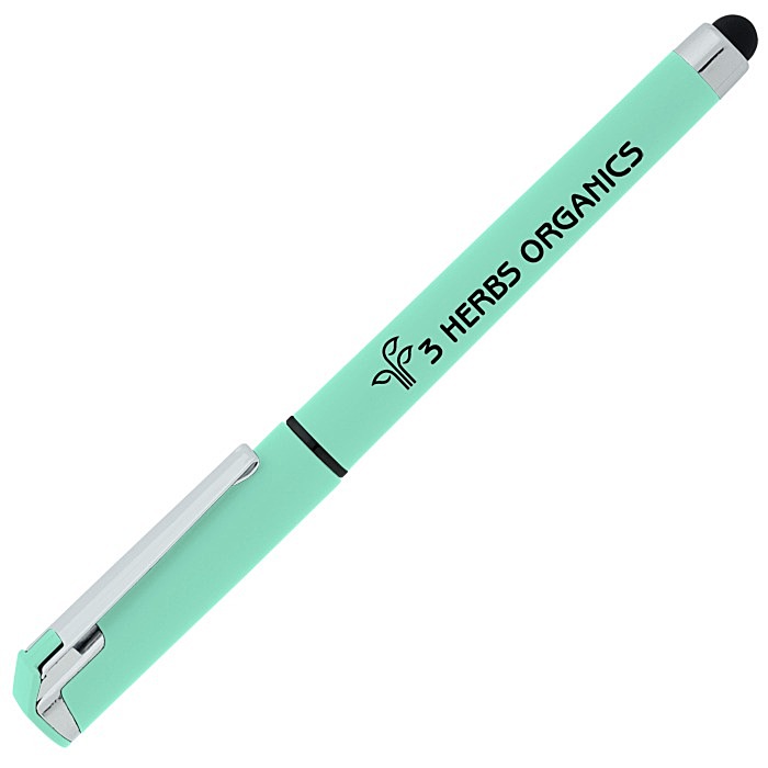 Custom Cali Soft Touch Stylus Gel Pen - Opaque