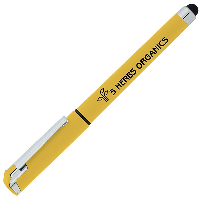 Custom Cali Soft Touch Stylus Gel Pen - Opaque