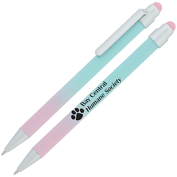 Custom Lavon Ombre Soft Touch Stylus Pen