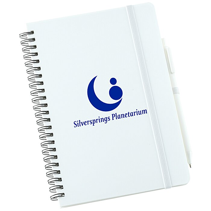Custom Repreve Our Ocean Freeform Spiral Notebook with Pen