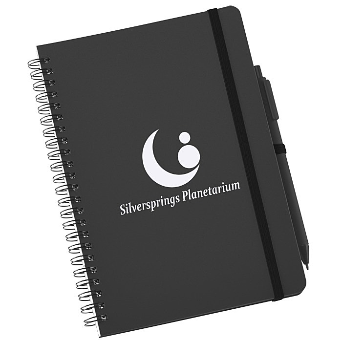 Custom Repreve Our Ocean Freeform Spiral Notebook with Pen