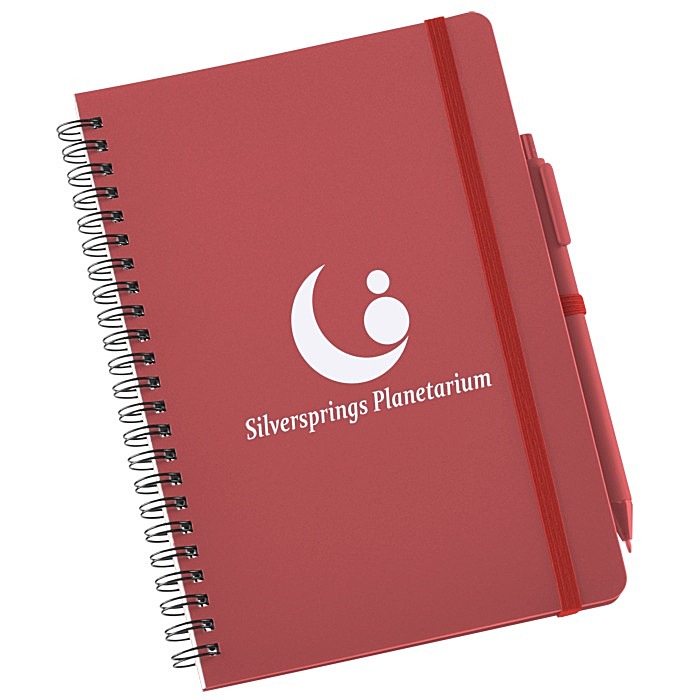 Custom Repreve Our Ocean Freeform Spiral Notebook with Pen