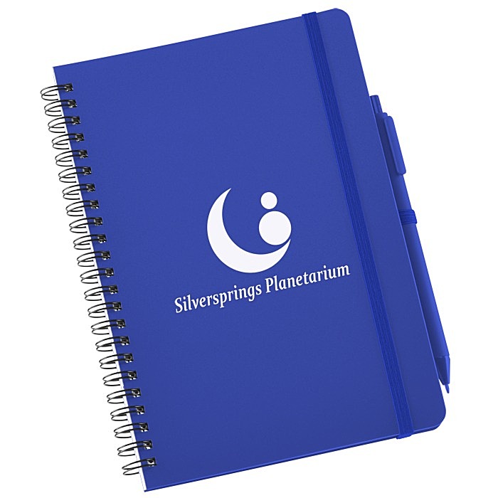 Custom Repreve Our Ocean Freeform Spiral Notebook with Pen