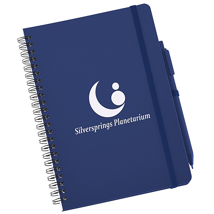 Custom Repreve Our Ocean Freeform Spiral Notebook with Pen