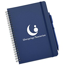 Custom Repreve Our Ocean Freeform Spiral Notebook with Pen