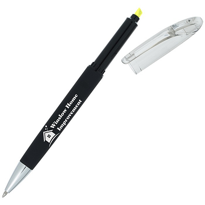 Custom Nora Soft Touch Twist Pen / Highlighter