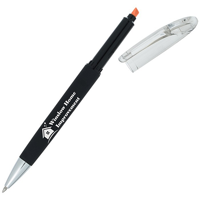 Custom Nora Soft Touch Twist Pen / Highlighter