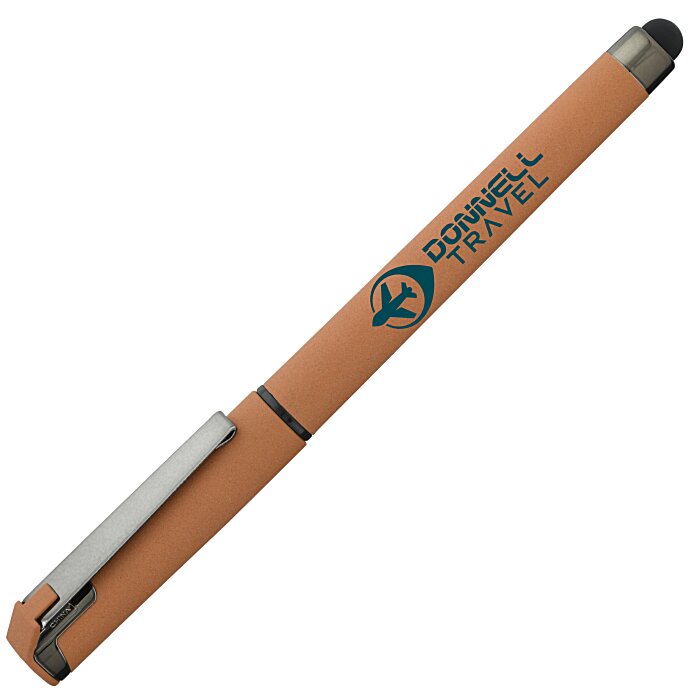 Custom Cali Soft Touch Stylus Gel Pen - Powder Coat
