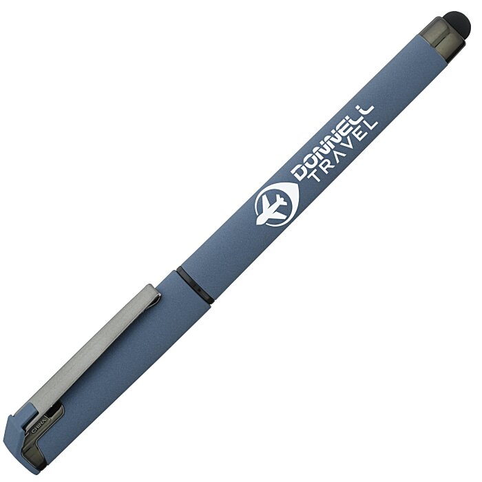 Custom Cali Soft Touch Stylus Gel Pen - Powder Coat