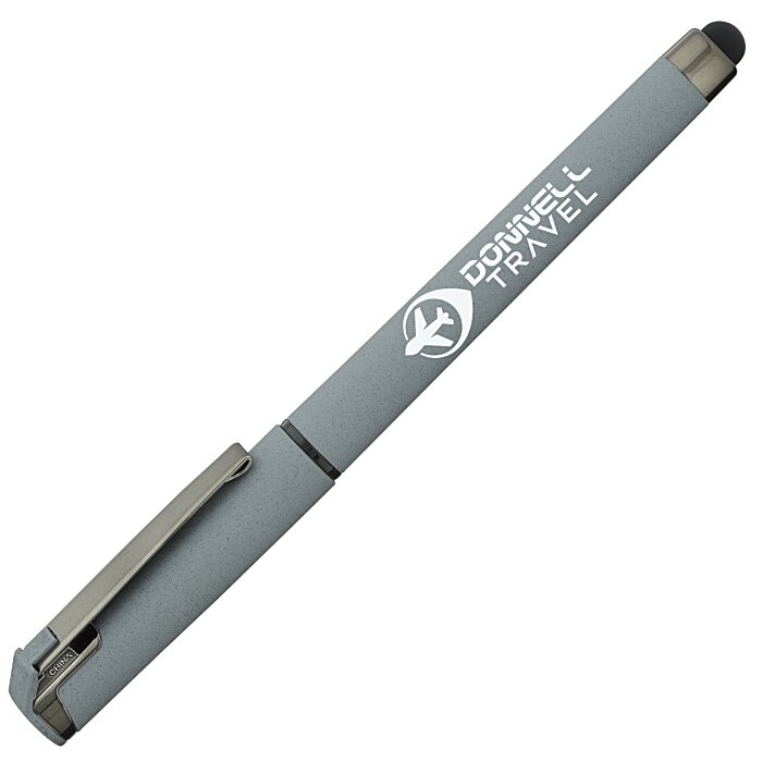 Custom Cali Soft Touch Stylus Gel Pen - Powder Coat
