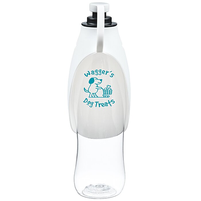 Custom Pet Water Bottle with Dispensing Bowl