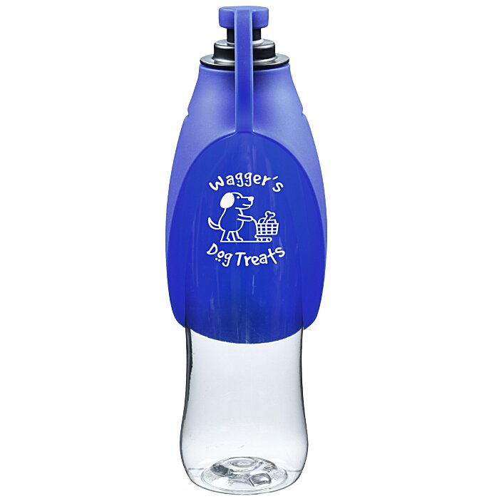 Custom Pet Water Bottle with Dispensing Bowl