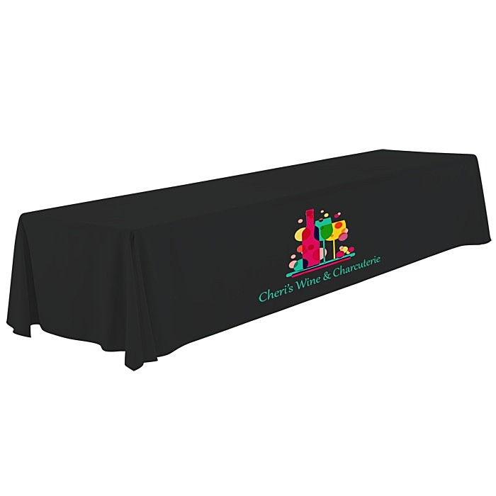 Custom Serged Open-Back Polyester Table Throw - 16 feet
