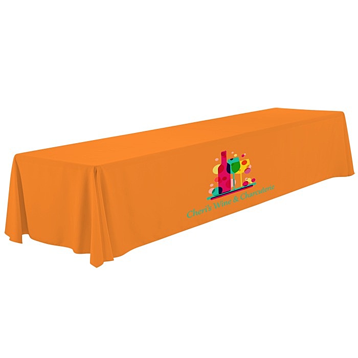 Custom Serged Open-Back Polyester Table Throw - 16 feet