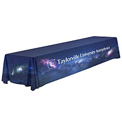 Custom Serged Open-Back Polyester Table Throw - 16 feet - Full Colour
