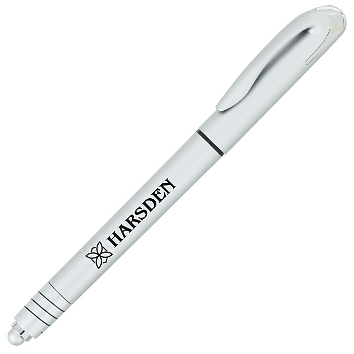 Custom Pacifica Soft Touch Stylus Spinner Gel Pen
