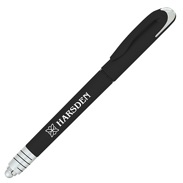 Custom Pacifica Soft Touch Stylus Spinner Gel Pen