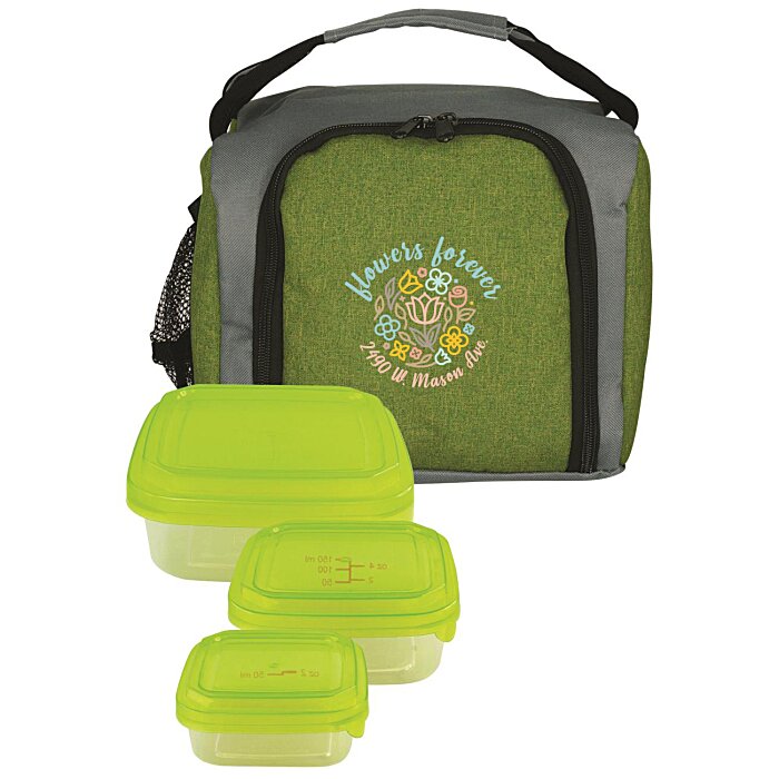 Custom Up Front Square Portion Control Lunch Set