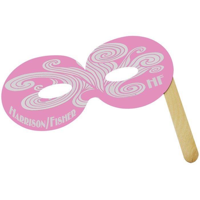 Custom Round Mask on a Stick - Colours