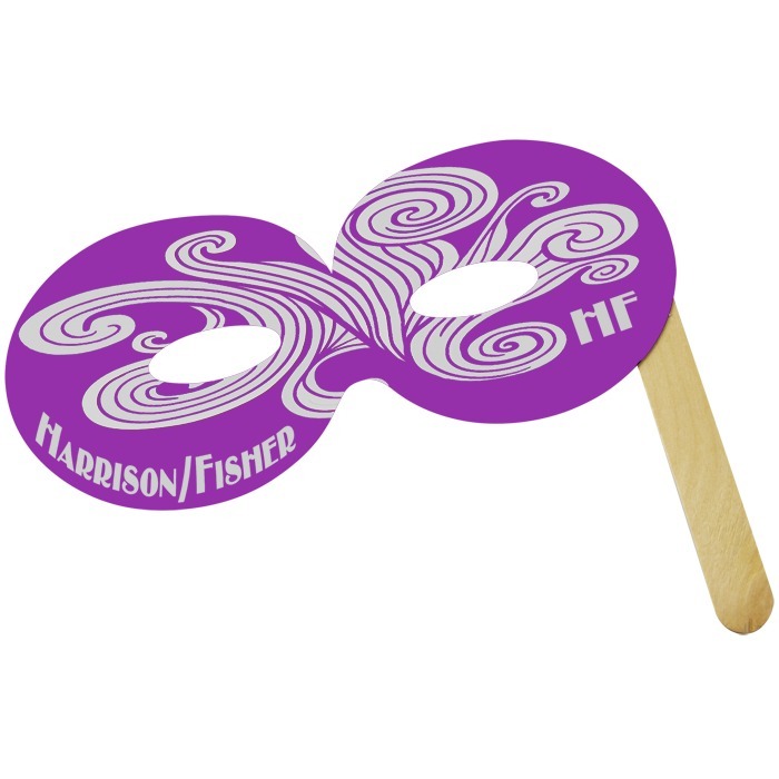 Custom Round Mask on a Stick - Colours