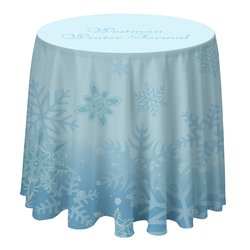 Custom Serged Round Table Throw - 3 feet - Full Colour