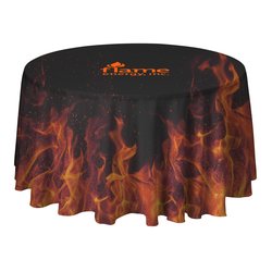 Custom Serged Round Table Throw - 4 feet - Full Colour