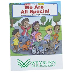 Custom We Are All Special Colouring Book