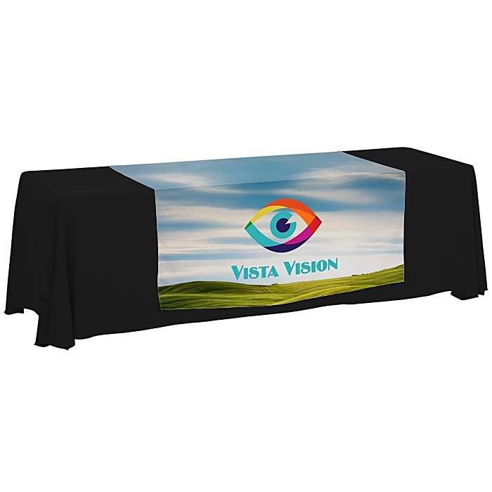 Custom Serged 8-foot Closed-Back Table Throw and Runner Kit - Full Colour