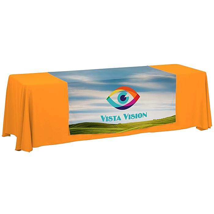 Custom Serged 8-foot Closed-Back Table Throw and Runner Kit - Full Colour