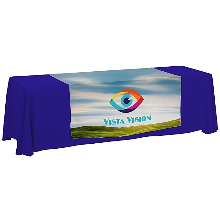 Custom Serged 8-foot Closed-Back Table Throw and Runner Kit - Full Colour