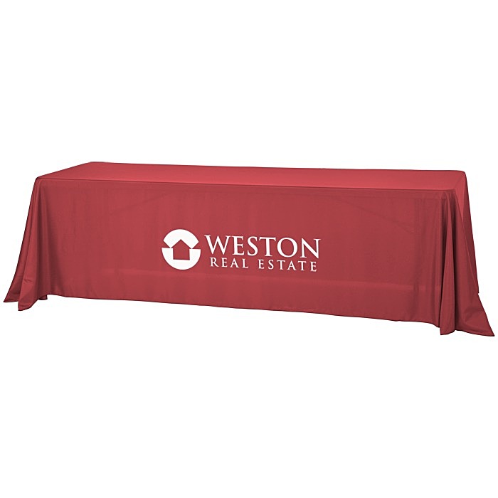Custom Serged Value Closed-Back Table Throw - 8 feet