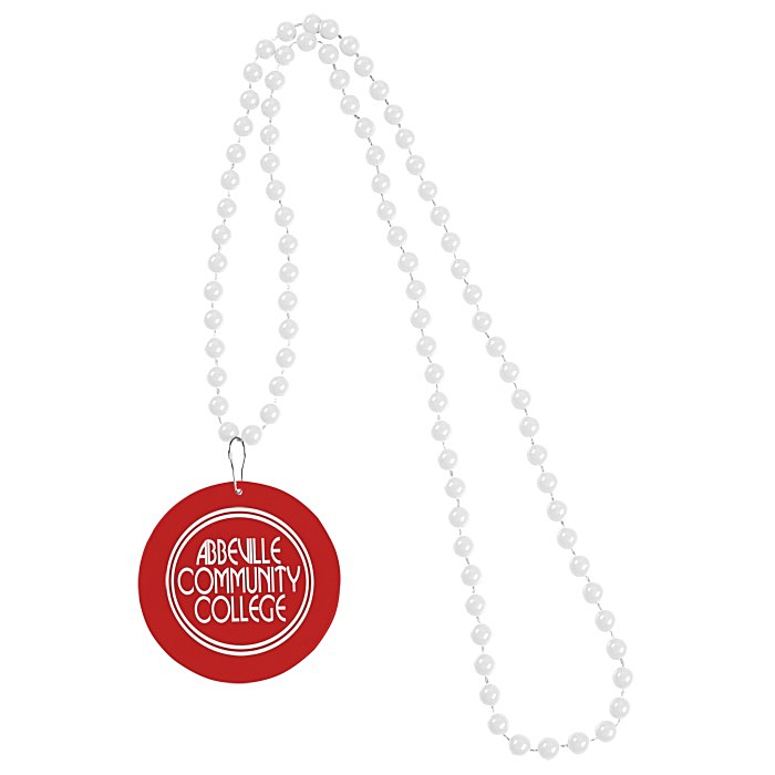 Custom Mardi Gras Beads with Medallion