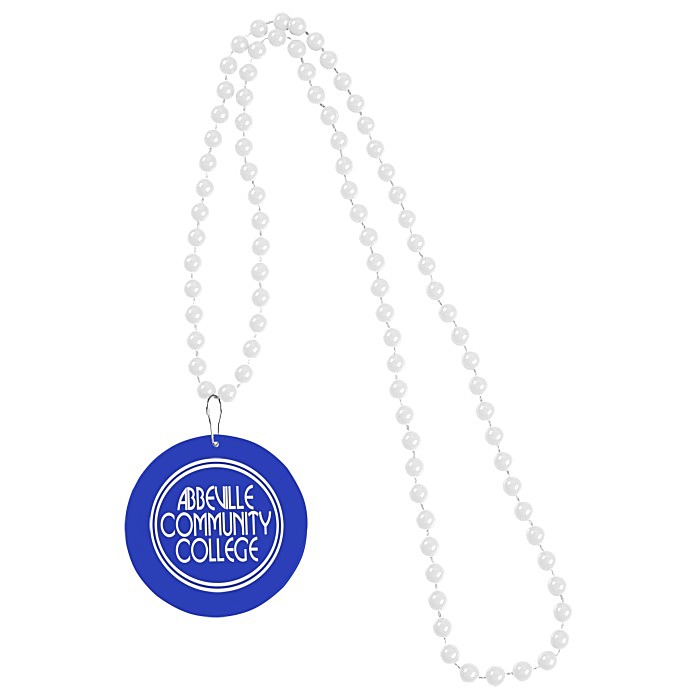 Custom Mardi Gras Beads with Medallion