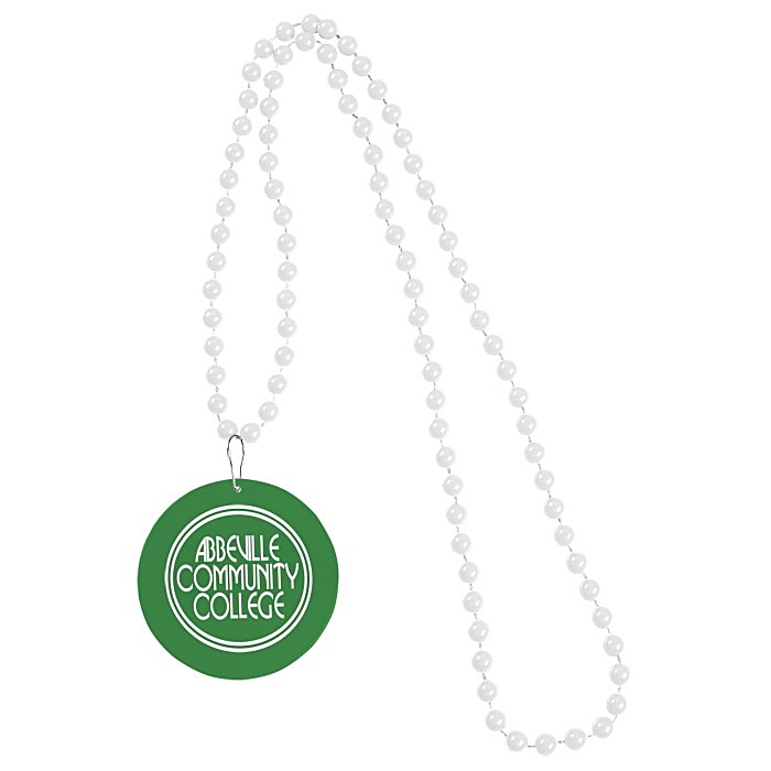 Custom Mardi Gras Beads with Medallion