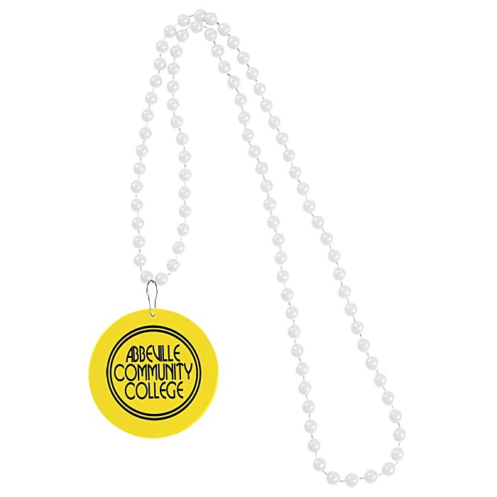 Custom Mardi Gras Beads with Medallion