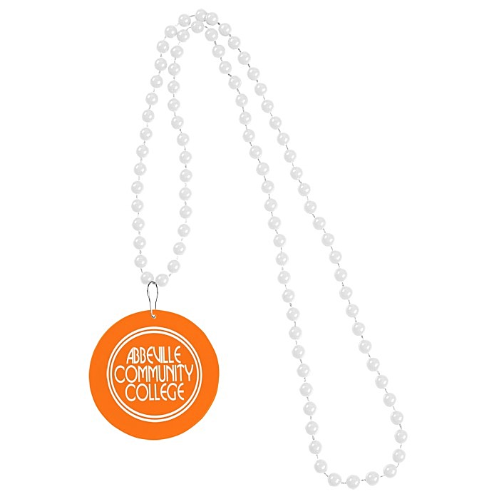 Custom Mardi Gras Beads with Medallion