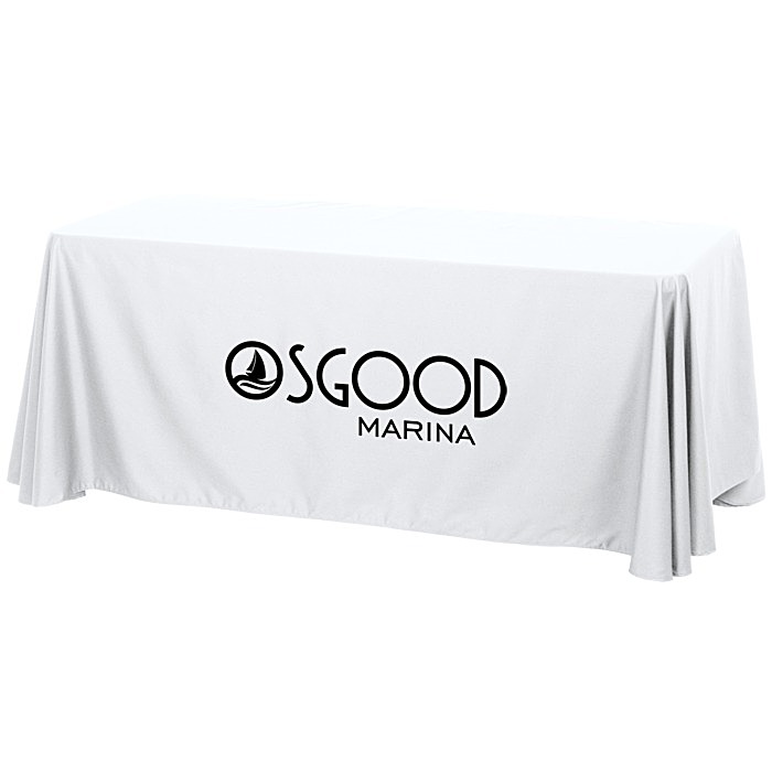 Custom Hemmed Closed-Back Poly/Cotton Table Throw - 6'