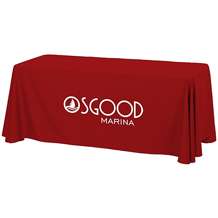 Custom Hemmed Closed-Back Poly/Cotton Table Throw - 6'