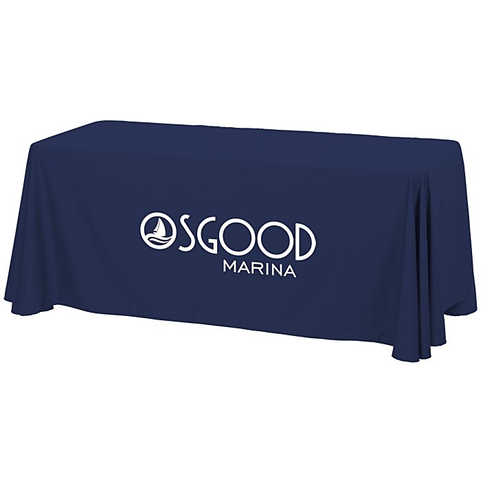 Custom Hemmed Closed-Back Poly/Cotton Table Throw - 6'
